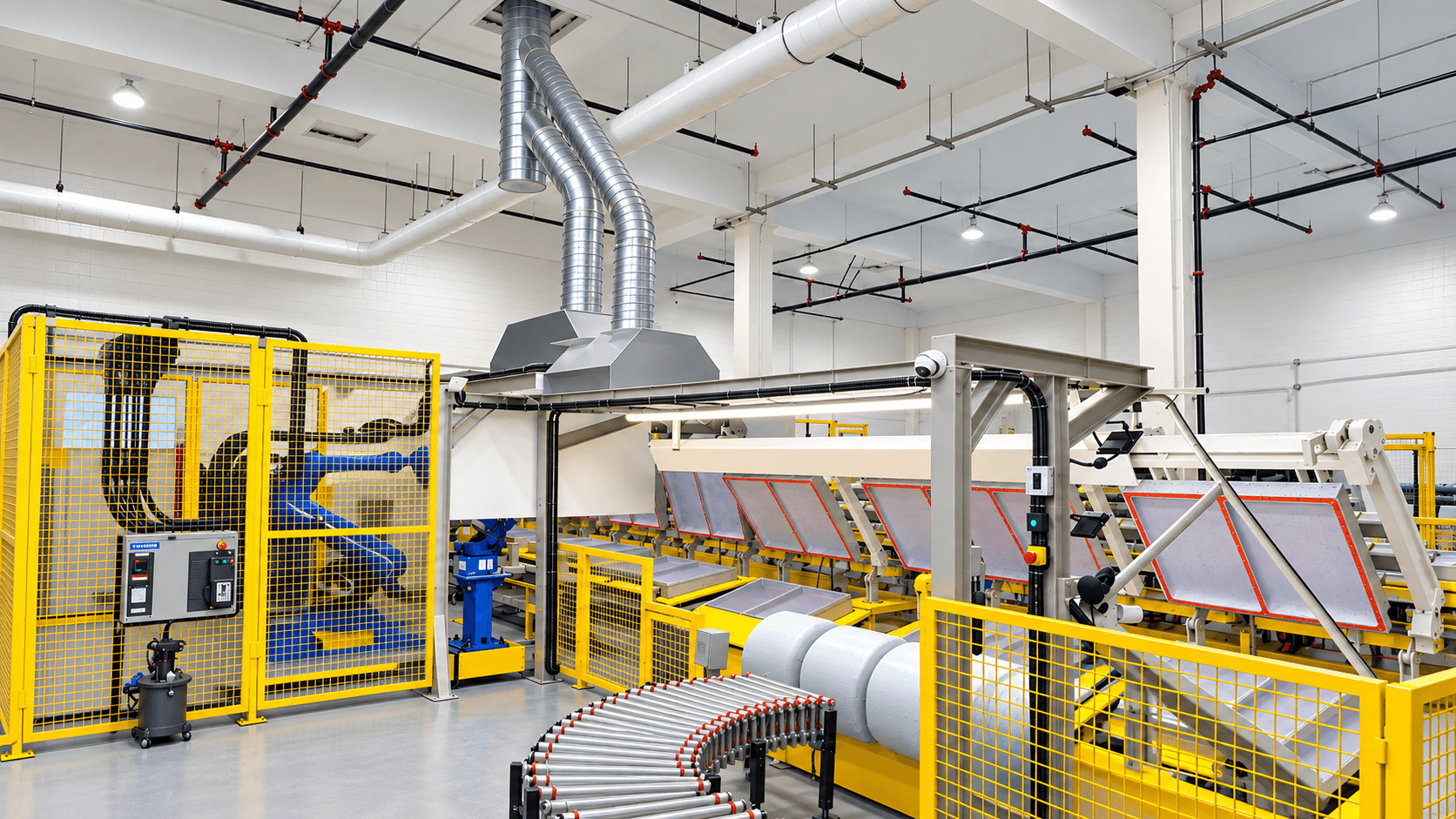 Render of the Canadian pillow production line